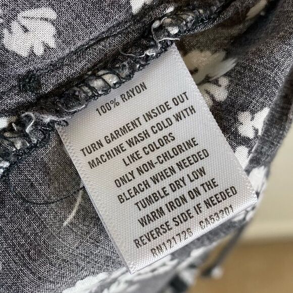 LLD Grey & White Floral High Rise Booty Lounge Shorts - Picture 5 of 5